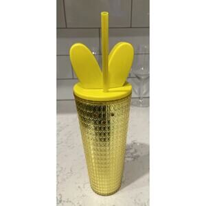 PEEPS Brand NEW Bunny Tumbler Yellow Sparkle EASTER Double Wall 24.5 oz BPA Free